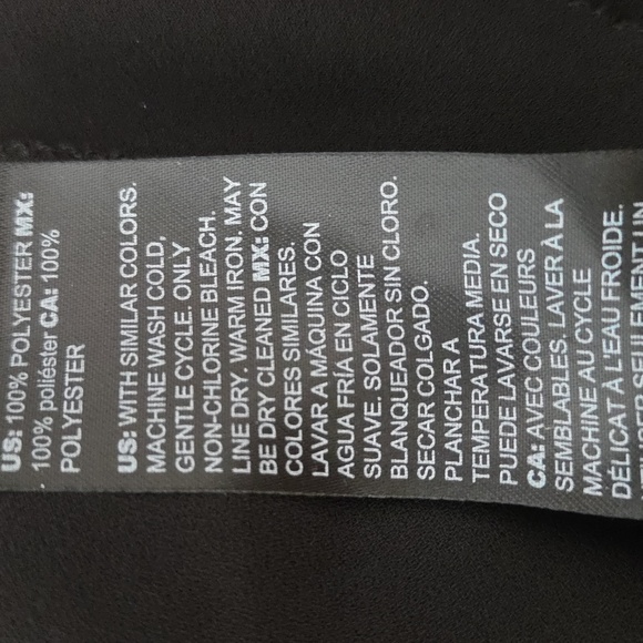 White House Black Market Ruffle Front Top Black Size Small - Picture 7 of 7